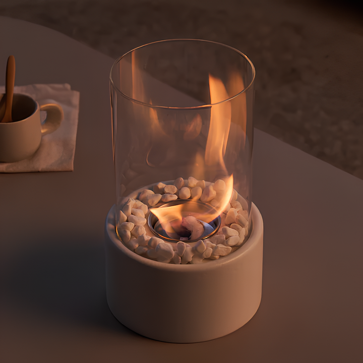 Decorative classic oil lamp with open flame, perfect table lamp for sophisticated home decor.