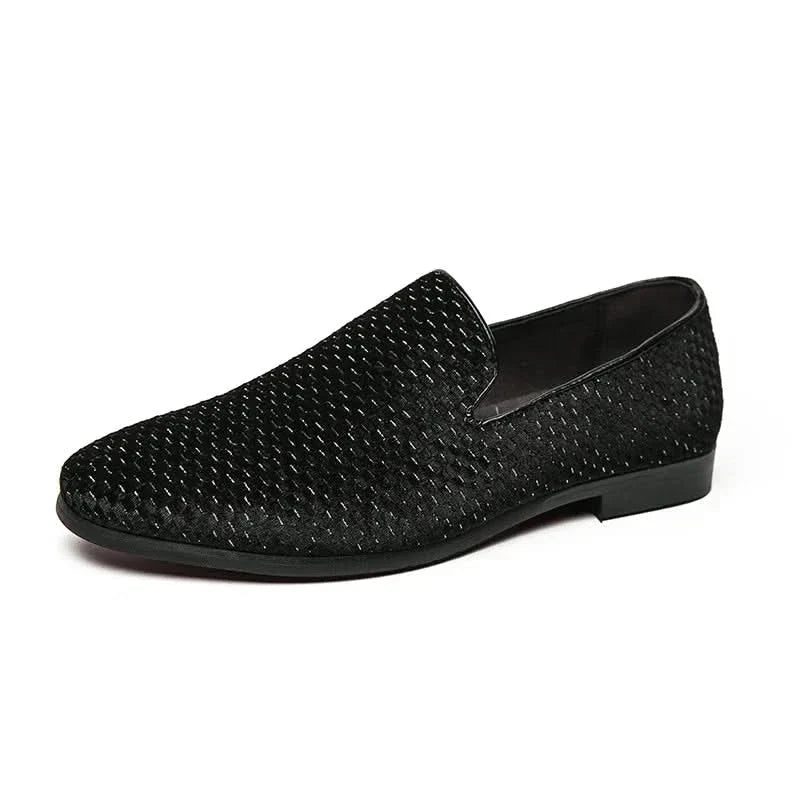 Classic white men's slip-on loafers, versatile footwear for casual & formal.