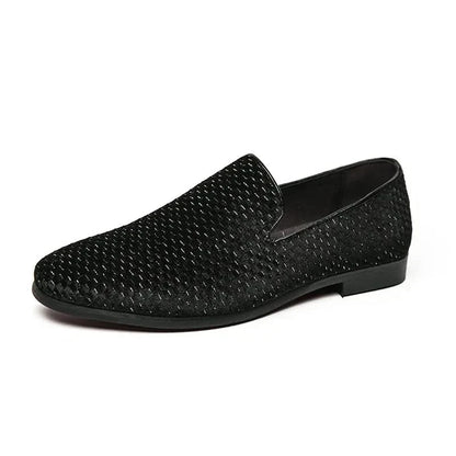 Classic white men's slip-on loafers, versatile footwear for casual & formal.