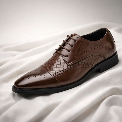 Classic lace-up brogue shoes for men. Elegant oxford style, perfect for formal wear & comfort.