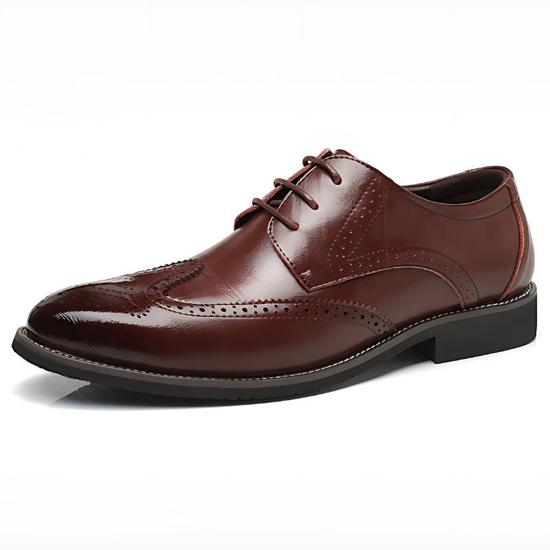 Durable men's brogue oxfords, a classic style dress shoe for professional and formal wear.