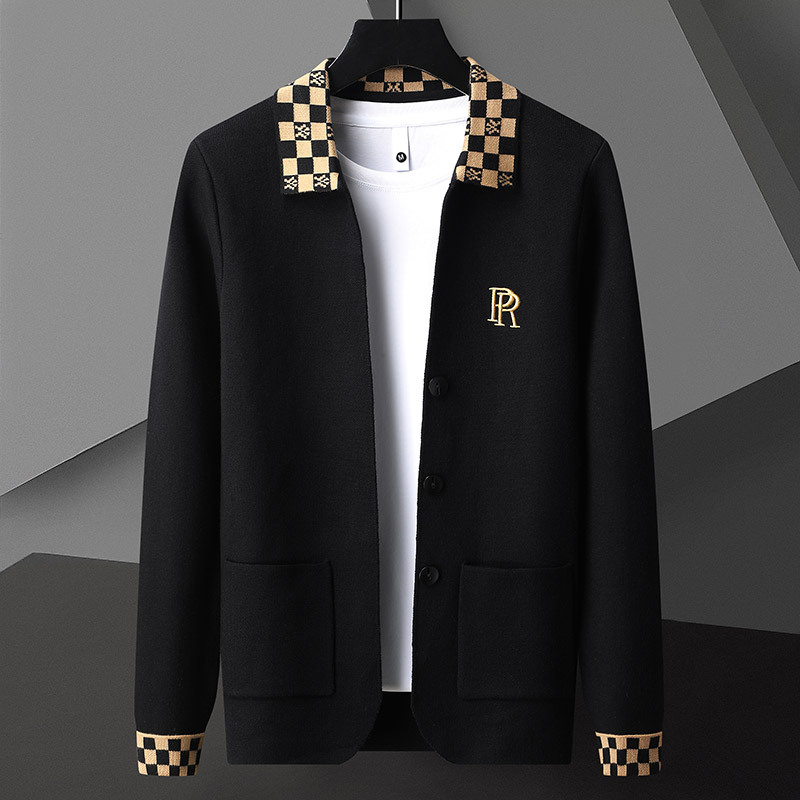 Men's soft knit classic button cardigan, a long-sleeve, versatile sweater for stylish and comfortable layering.