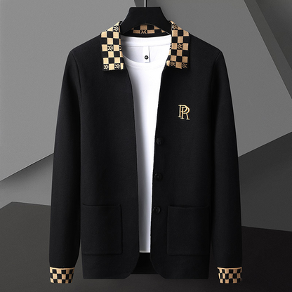 Men's soft knit classic button cardigan, a long-sleeve, versatile sweater for stylish and comfortable layering.
