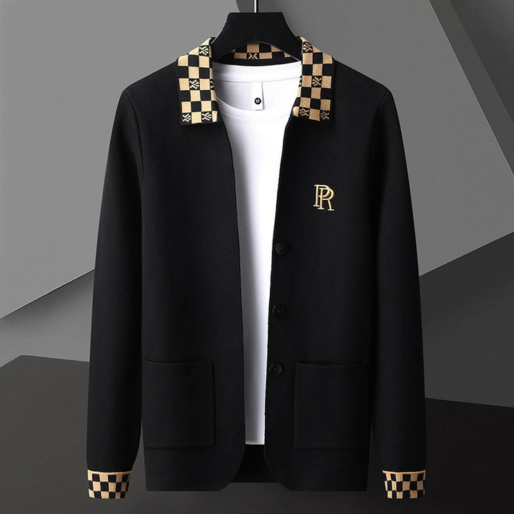 Men's soft knit classic button cardigan, a long-sleeve, versatile sweater for stylish and comfortable layering.