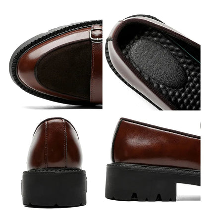 Men's versatile brown monk strap loafers, combining classic style with modern comfort.