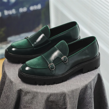 High-quality men's monk strap loafers, designed for stylish formal and smart casual ensembles.