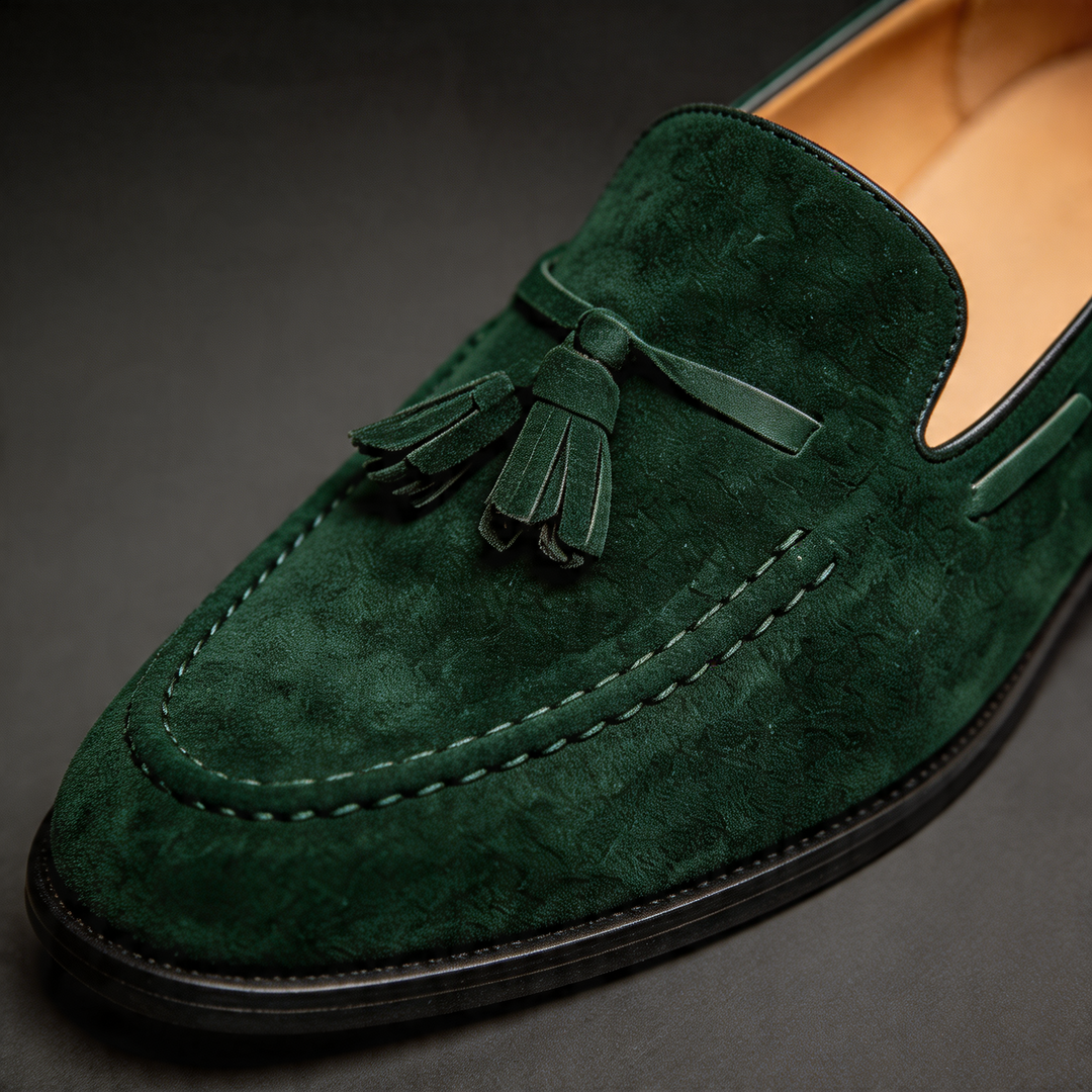 Comfortable men's classic brown loafers, slip-on design for all-day wear and refined business casual style.