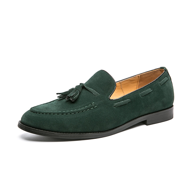 Men's classic loafers in dark brown, a comfortable and stylish slip-on shoe for versatile menswear outfits.