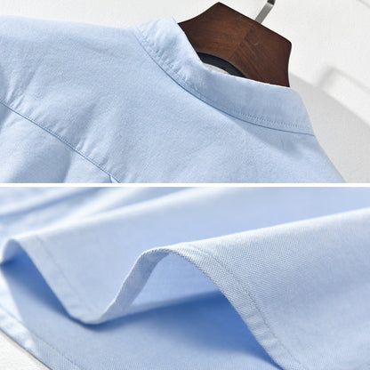 Men's long-sleeve button-up shirt with a chest pocket, ideal for timeless everyday fashion and comfort.