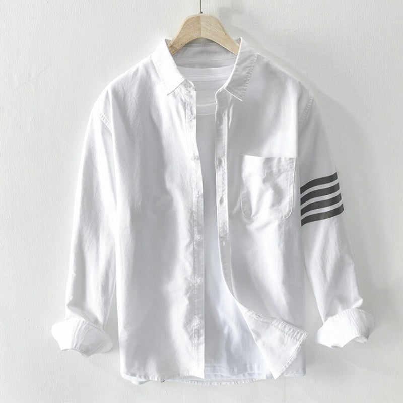 Versatile men's classic button-up shirt for everyday wear, offering smart casual style and comfort.