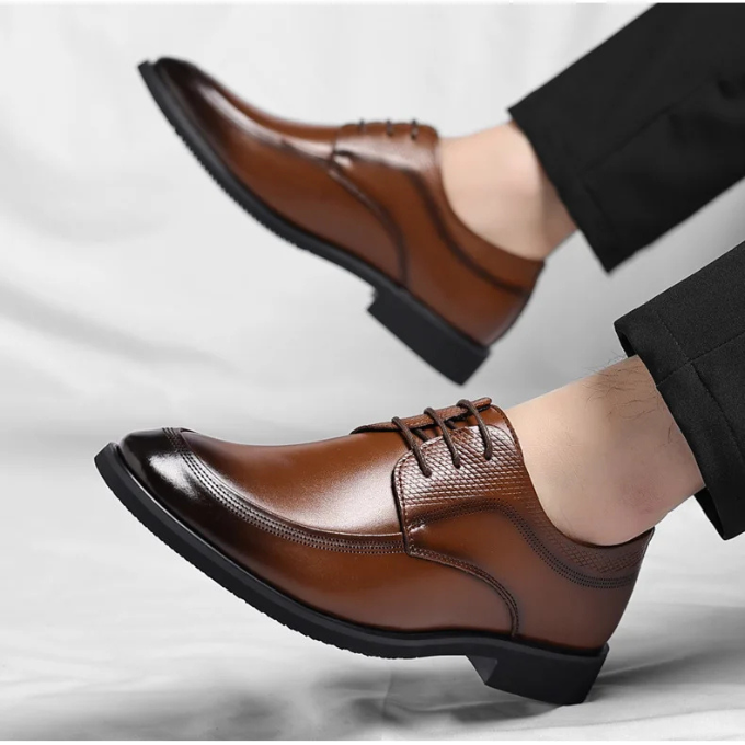 Elegant men's comfort dress shoes. Great for formal events, office wear, and sophisticated business casual looks.