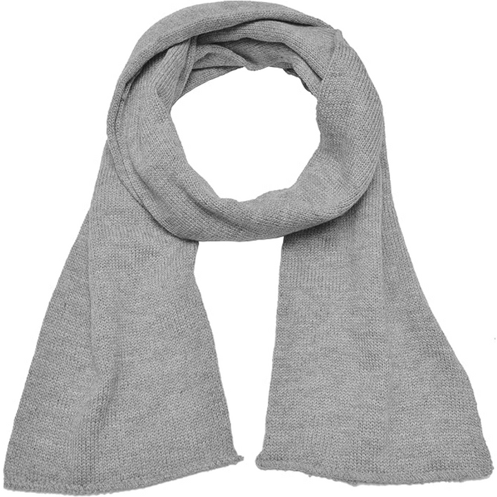 Men's warm winter scarf, double layer knit construction, stylish & practical for cold weather.