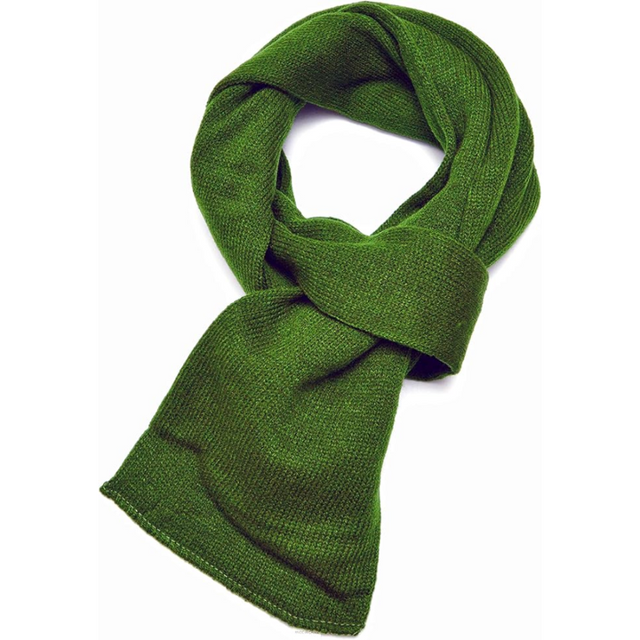 Cozy double layer knit winter scarf for men, a must-have warm fashion accessory for cold.