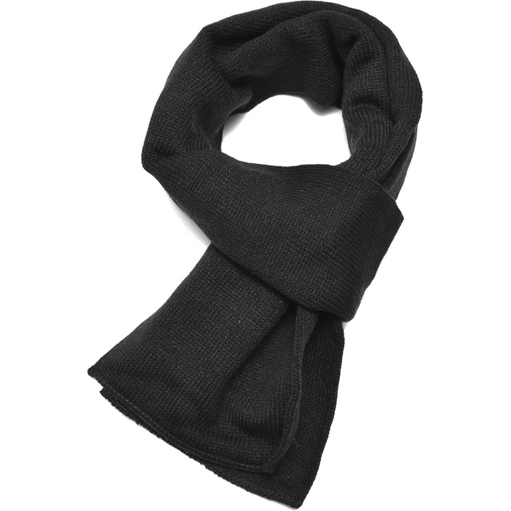 Men's durable double layer knit winter scarf, an essential warm accessory for chilly days.