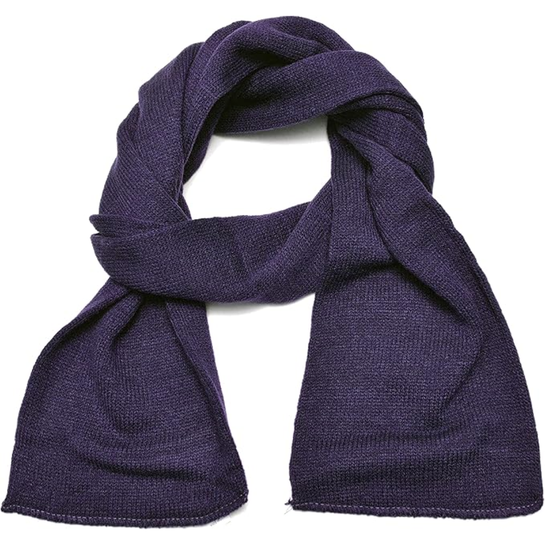 Soft men's double layer knit winter scarf, an essential warm accessory for chilly days.