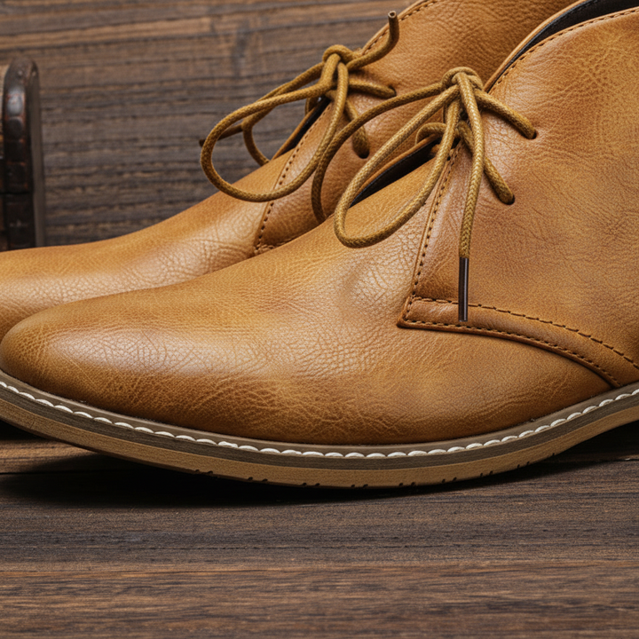 Men's vintage style dress shoes, classic design & slip-resistant sole. Ideal for special occasions.