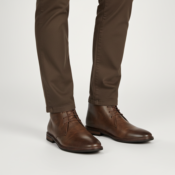 High-quality men's dress shoes, durable leather, versatile for business or elegant casual outfits.