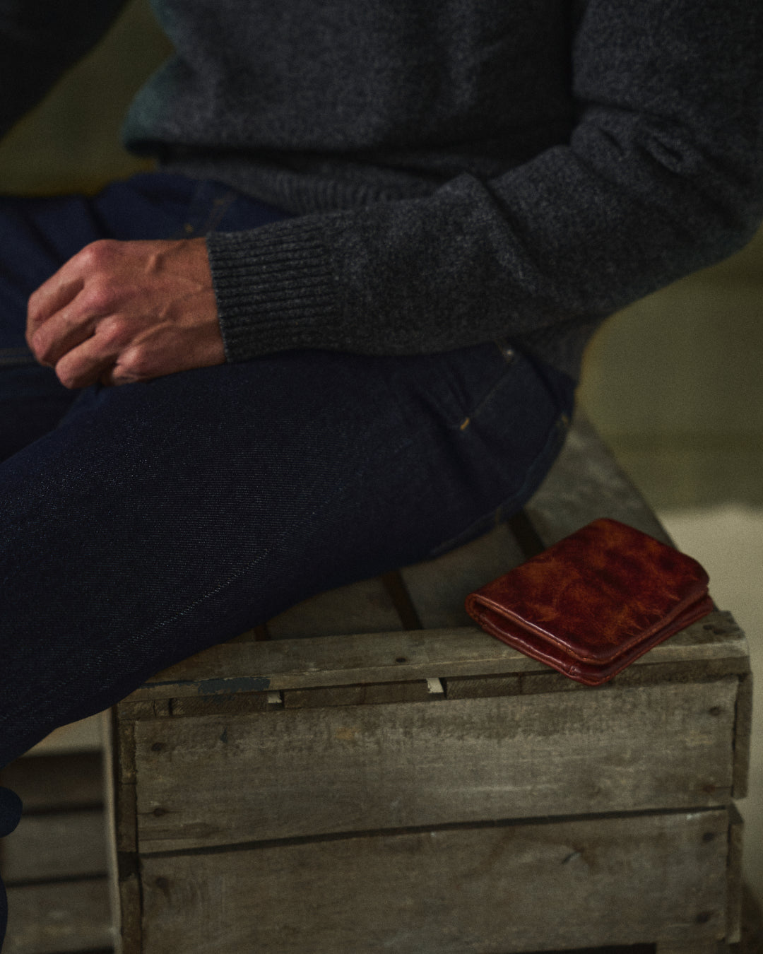 High-quality men's full-grain leather wallet, a classic and durable bifold for him.