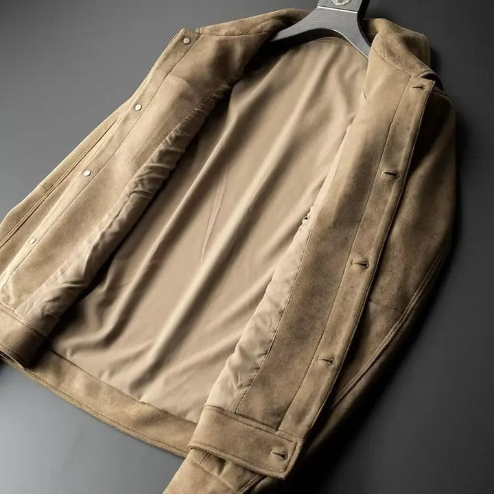 Versatile black men's Harrington jacket, ideal lightweight outerwear for a classic look.
