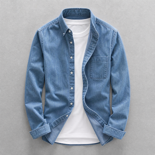 Classic men's Oxford shirt, long sleeve, comfortable button-down for effortless everyday style.