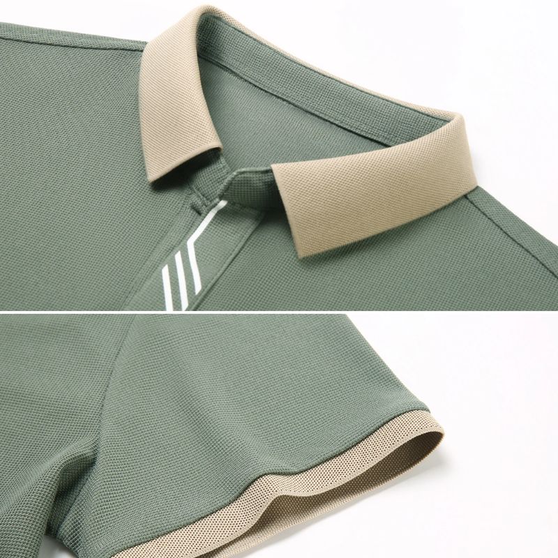 Men's short-sleeve performance polo, ideal for golf apparel or casual wear, offering easy care.
