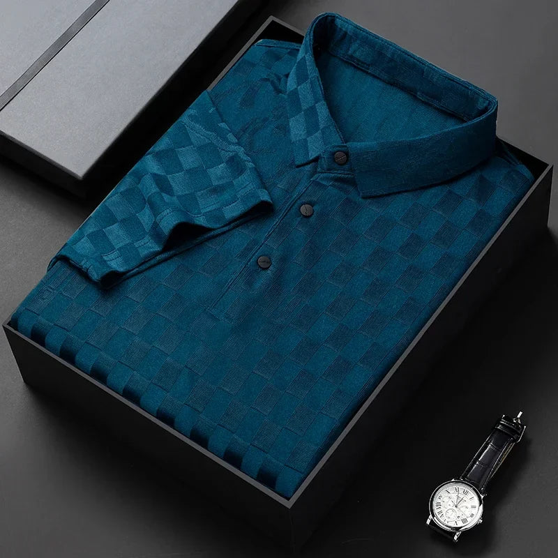 Effortless men's fashion with this classic short sleeve polo, perfect for everyday & office style.