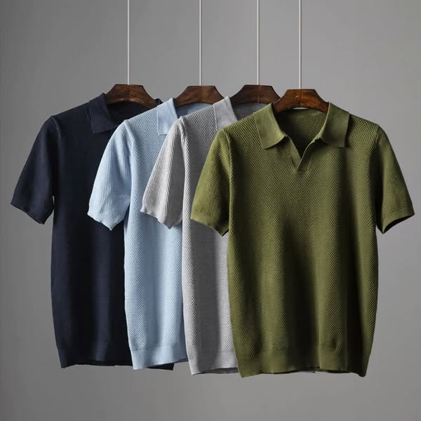 Men's casual comfort polo shirt, perfect for everyday wear, offering a stylish and soft short-sleeve option.