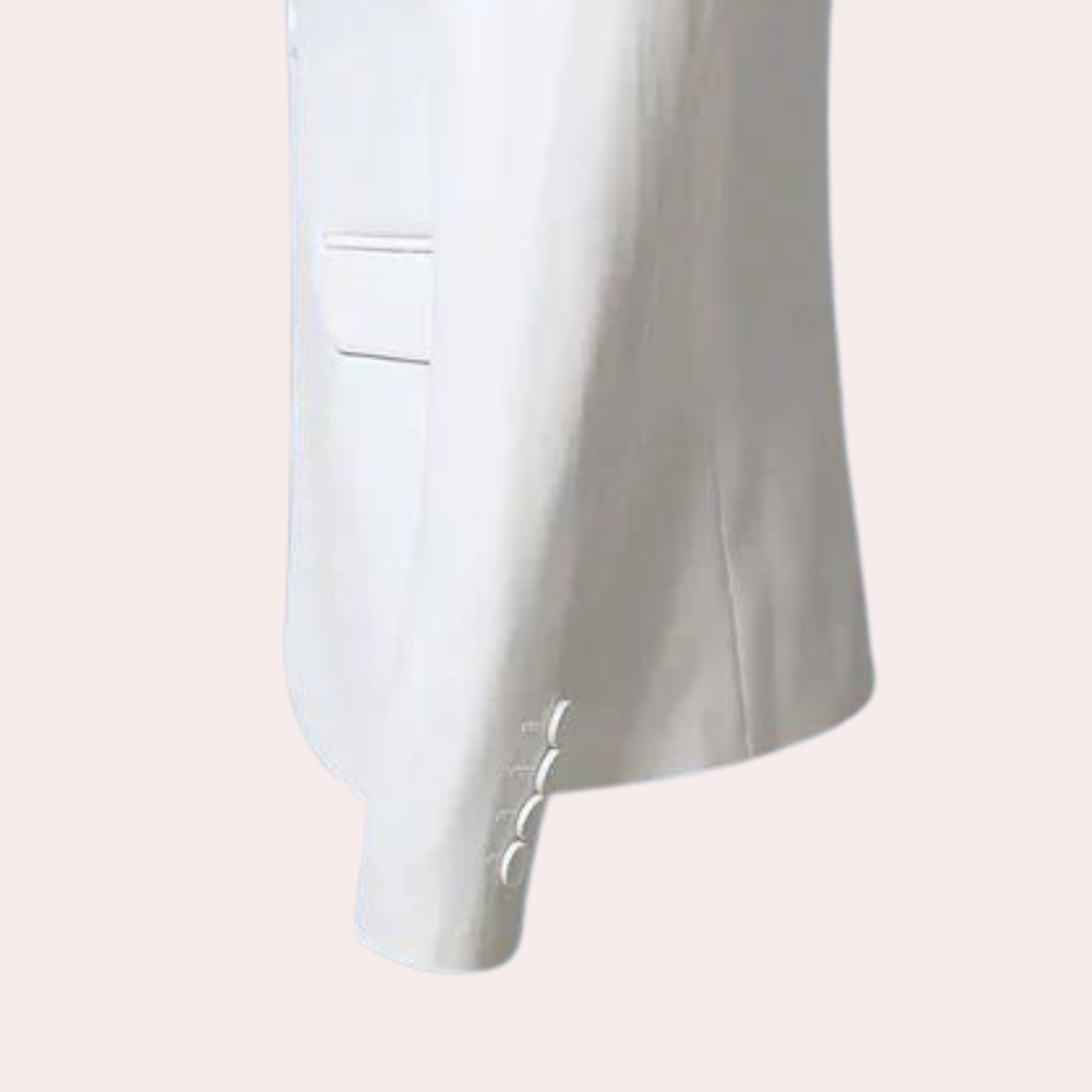 Elegant grey slim fit men's blazer, a timeless outerwear piece for sophisticated style.