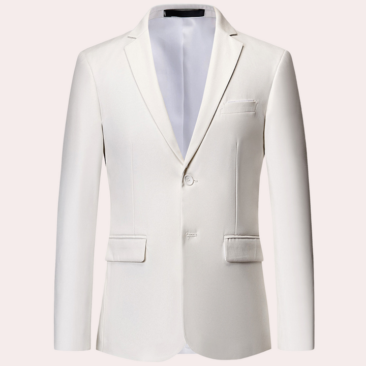 Versatile men's classic blazer, ideal slim fit suit jacket for weddings, office, & parties.