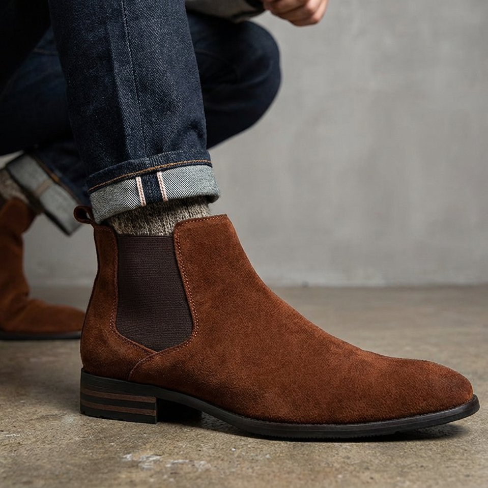 Classic men's slip-on Chelsea boots, ideal for effortless everyday style & comfort.