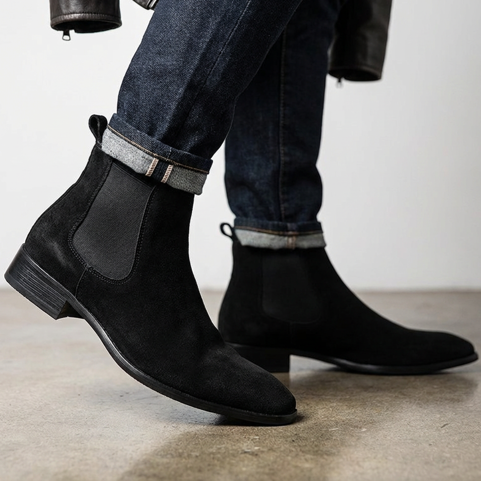 Stylish men's Chelsea boots, perfect for versatile fashion from casual to dressy outfits.
