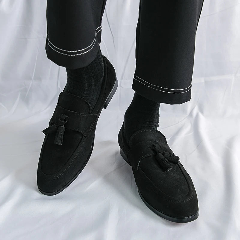 Elegant men's tassel loafers, the ultimate comfortable slip-on dress shoes for formal events & daily style.