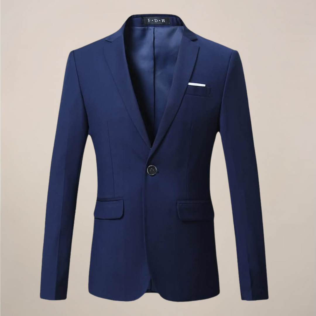 Versatile men's two-button blazer. A stylish suit jacket for business, smart casual, or any elegant occasion.
