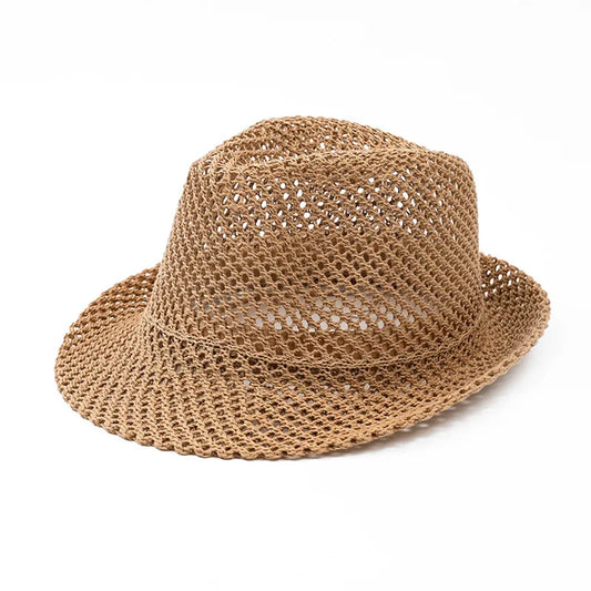 Classic Panama straw hat for unisex sun protection, perfect for summer beach & travel fashion.