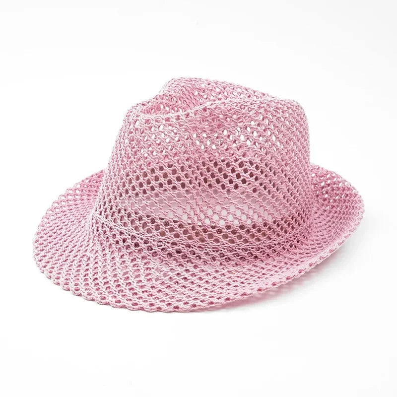 Classic Panama straw hat, unisex design, durable & stylish for beach, travel, and sunny days.