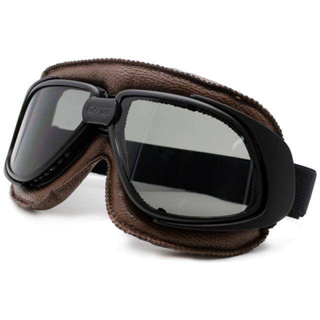 Motorcycle riding gear: unisex pilot biker goggles with adjustable strap for a secure fit