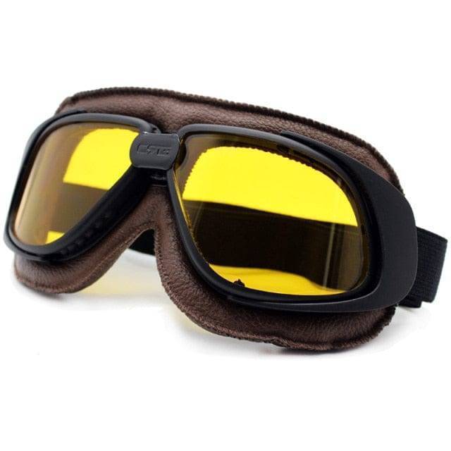 High-quality pilot biker goggles, unisex, durable protective glasses for all motorcycle adventures