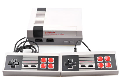 Classic retro gaming console with 620 built-in 8-bit games and wired controllers.