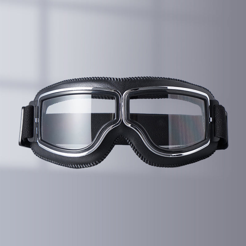 Classic Retro Motorcycle Goggles for UV eye protection, vintage style eyewear.