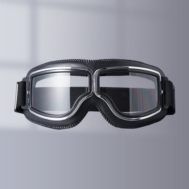 Classic Retro Motorcycle Goggles for UV eye protection, vintage style eyewear.