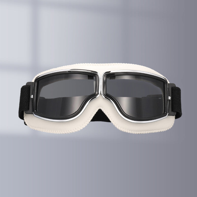 All-weather retro goggles, windproof, anti-UV, perfect for motorcycle & outdoor adventures.