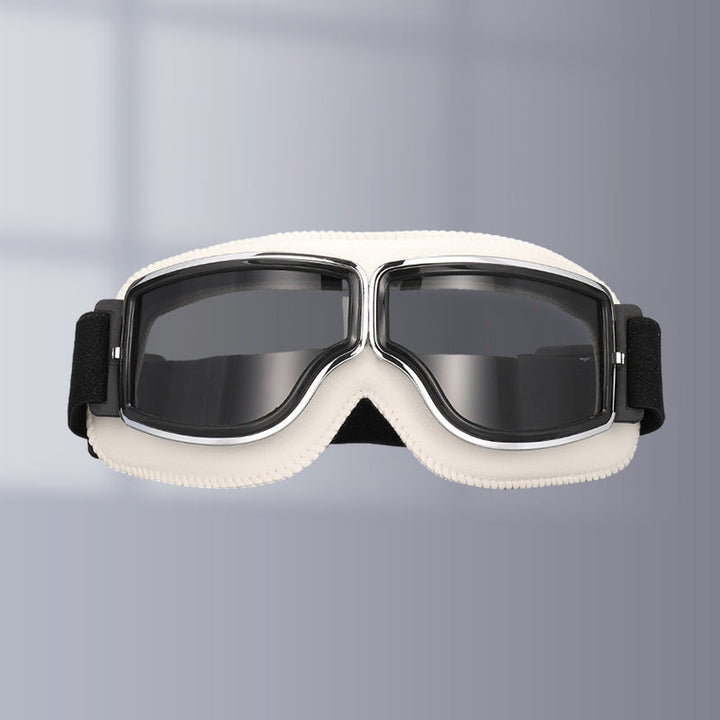 All-weather retro goggles, windproof, anti-UV, perfect for motorcycle & outdoor adventures.