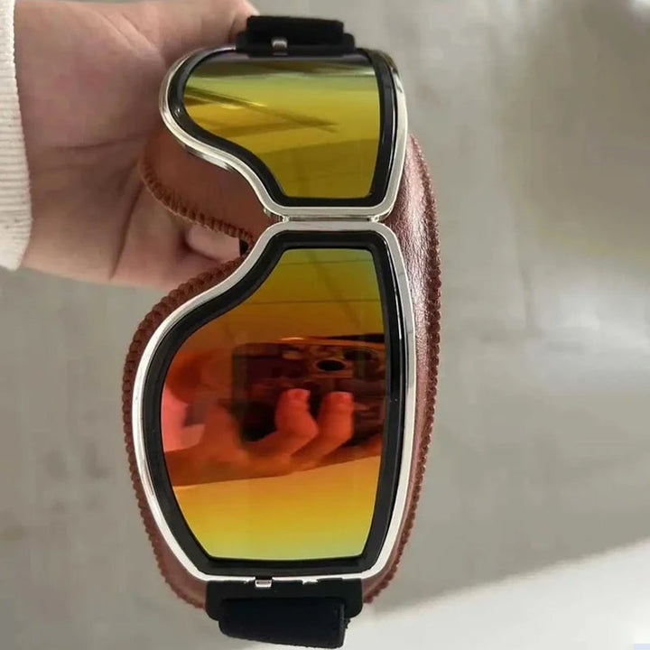 Essential retro motorcycle goggles, wind & UV resistant, classic biker eye protection.