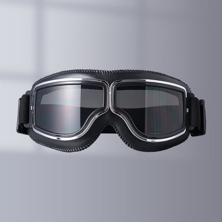 Protective cycling goggles with UV lens, retro style for outdoor sports.