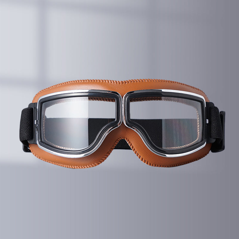 Sandsberg Retro Motorcycle Goggles, classic biker eyewear for eye safety.