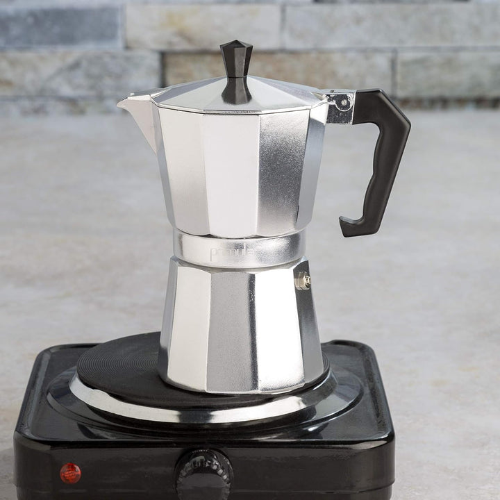 High-quality stovetop espresso moka pot coffee maker. Brew cafe-style Italian & Cuban coffee at home.