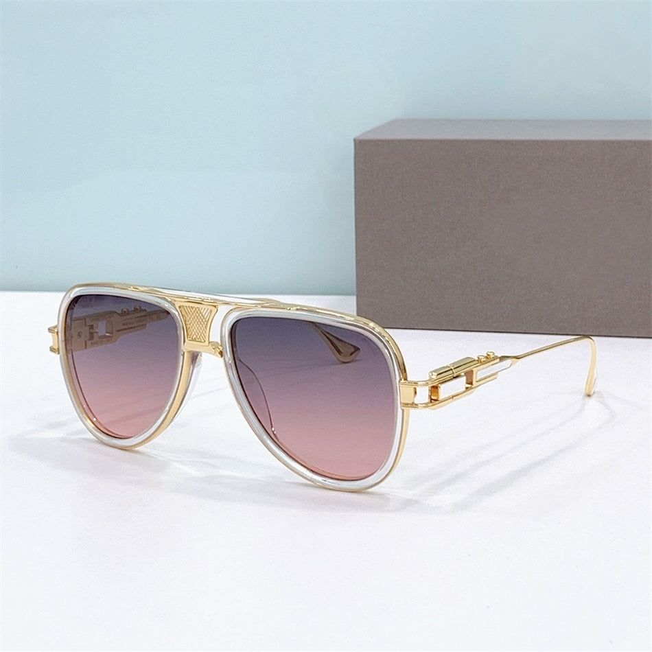 Modern aviator sunglasses, durable acetate frame, superb eye protection from UV rays, versatile for outdoor.