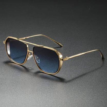 Comfortable unisex aviator sunglasses. Classic metal frame design with anti-glare and UV protective lenses.