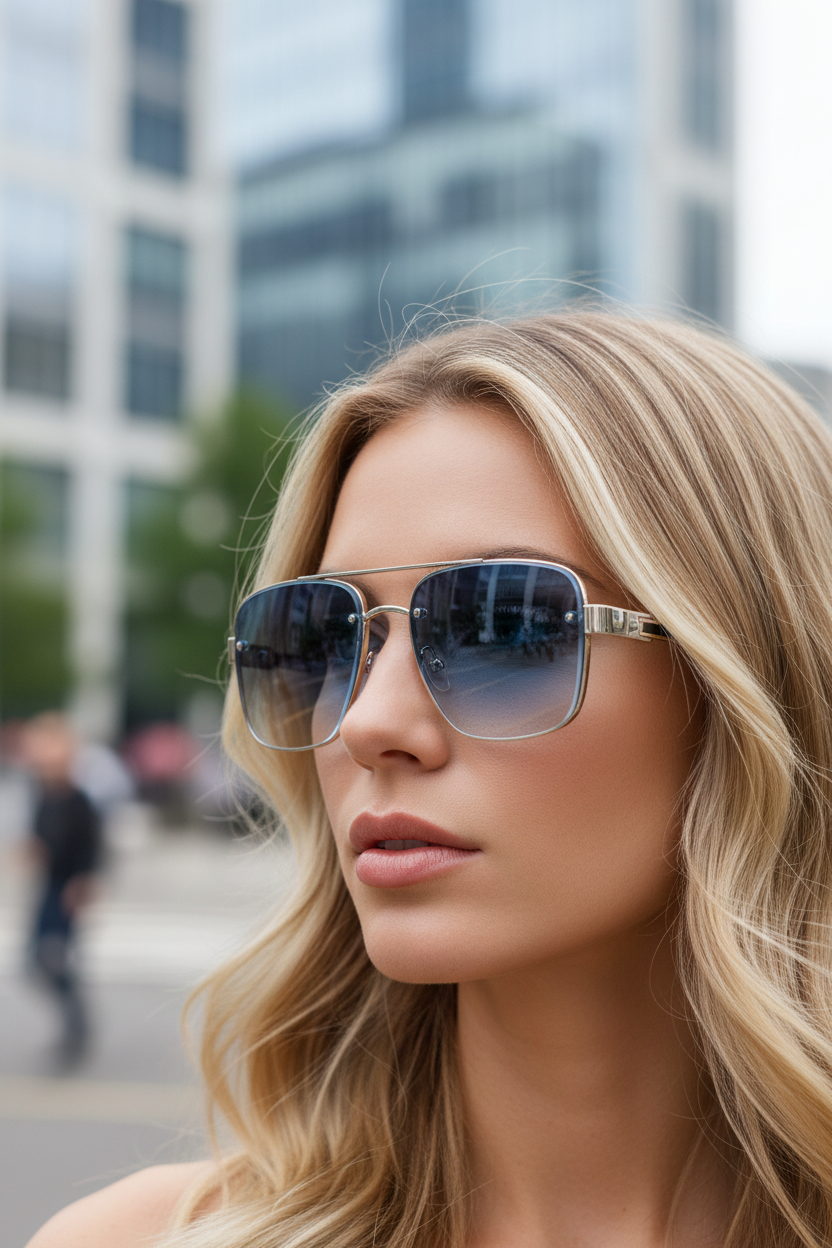 Classic unisex aviator sunglasses with sleek metal frame, offering essential UV400 protection for outdoor style.