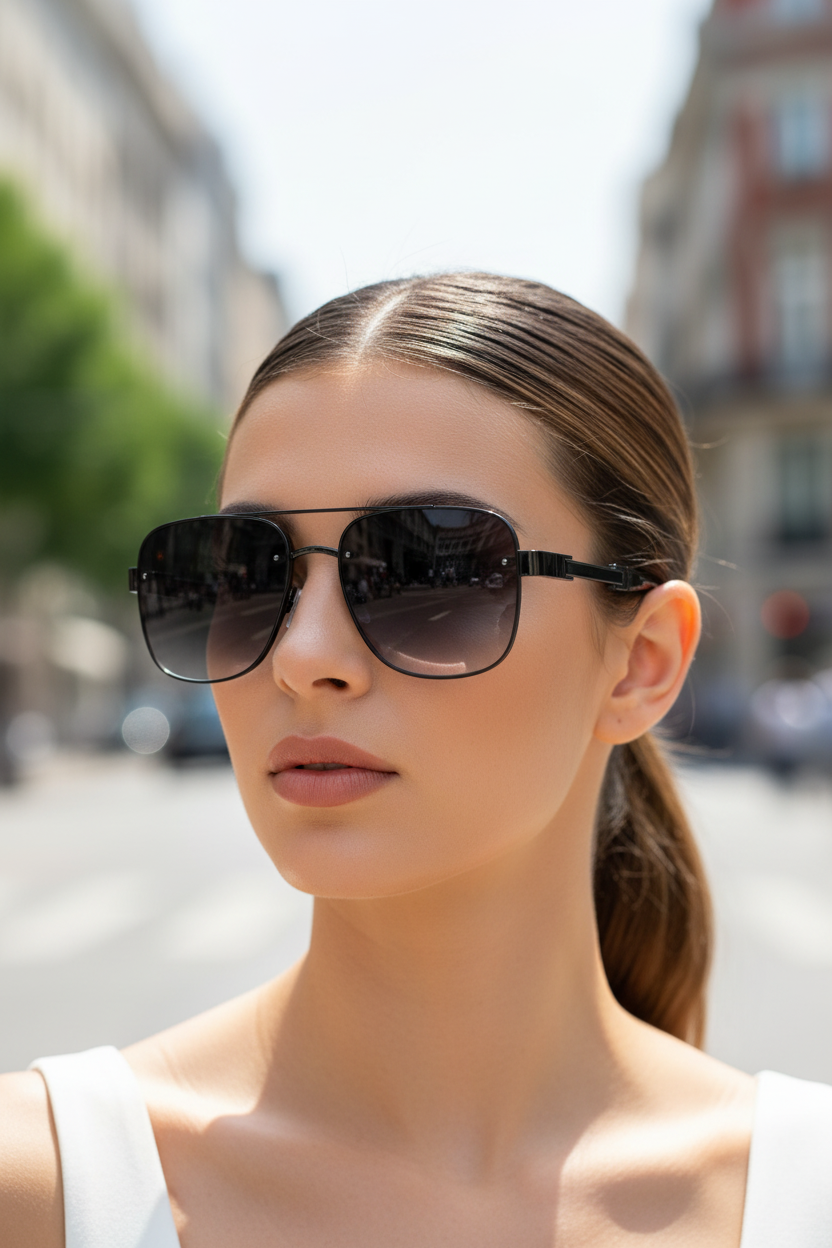 Elegant classic aviator sunglasses, lightweight metal frame, perfect fashion accessory for men & women, UV400.